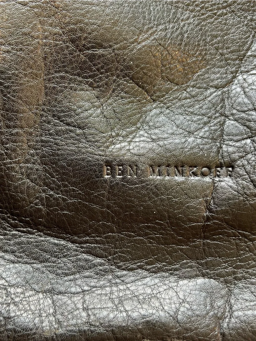 Ben Minkoff Black Leather Large Tote Work Laptop Bag Missing Strap